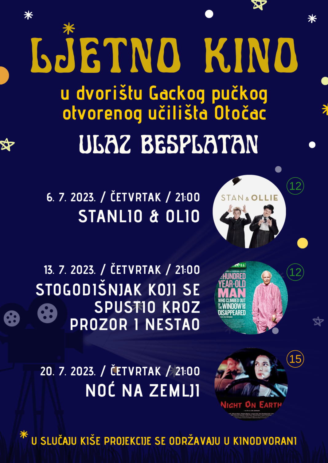 GPOU Otočac - plakat - Ljetno kino (1)