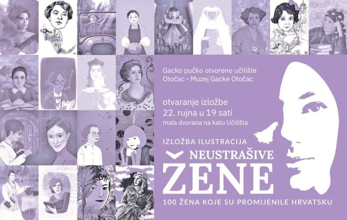 POZIVNICA - Izložba ilustracija Neustrašive žene - Otočac