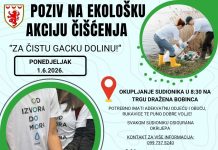 Grad Otočac i ove godine u projektu „Od izvora do mora“, u ponedjeljak akcija „Za čistu Gacku dolinu“