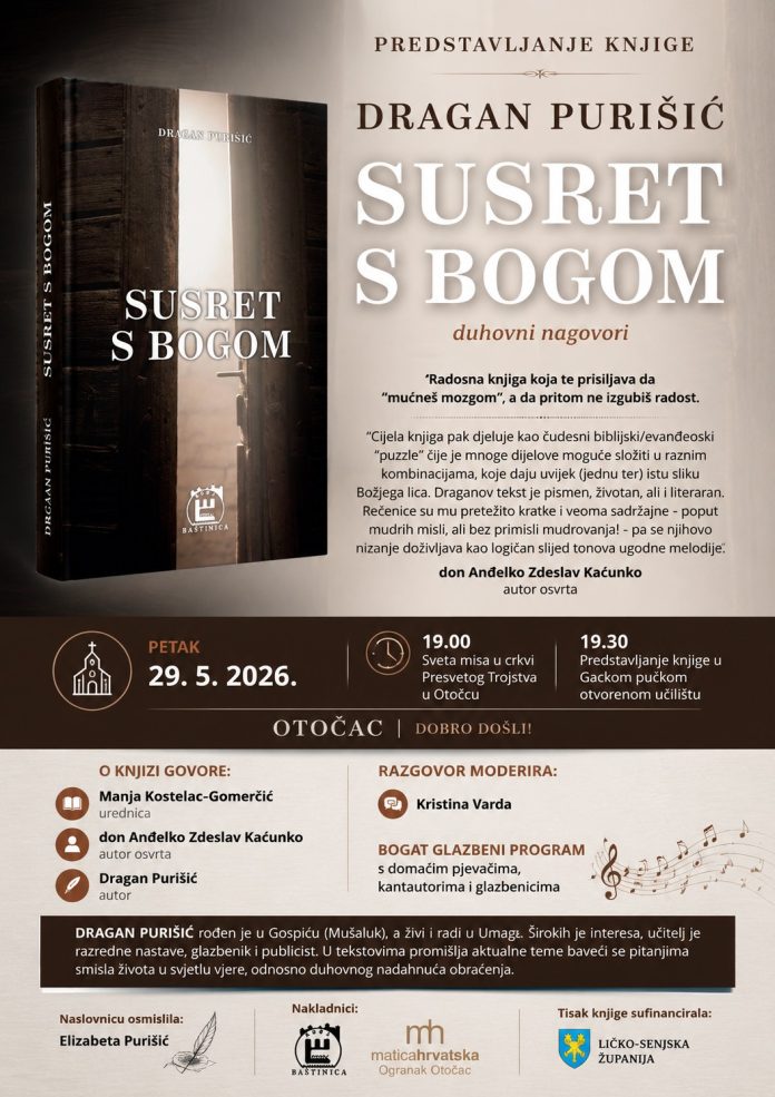 PLAKAT - 2026-05-29 - Predstavljanje knjige Dragana Purišića u Otočcu