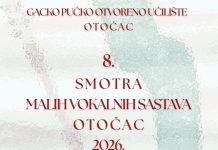 8. Smotra malih vokalnih sastava Otočac 2026.