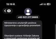 Građanima stižu lažne SMS poruke o prometnim prekršajima